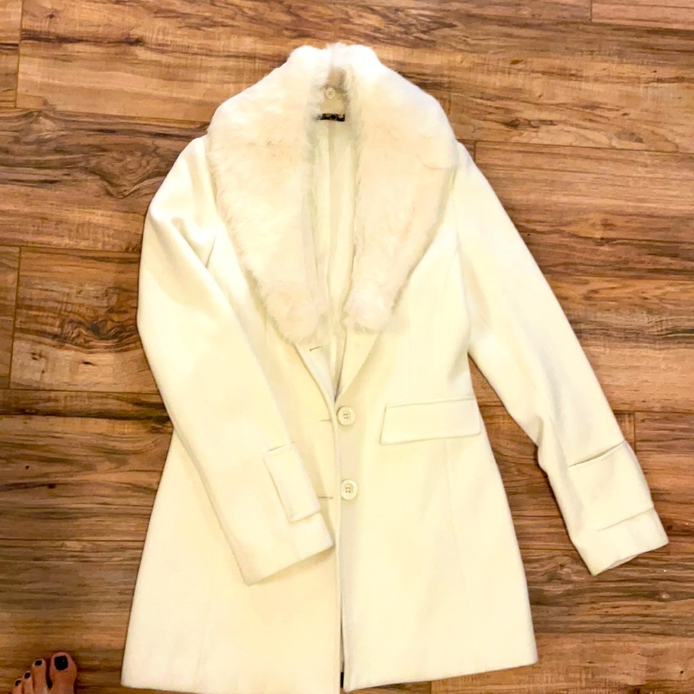 Off white wool coat